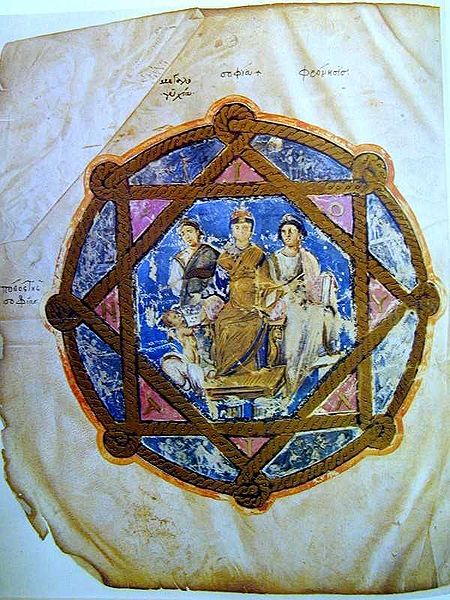 Princess Juliana Anicia daughter of Emperor Olybrius Vienna Dioscurides Osterreichische Nationalbibliothek Cod. med. gr. 1 1. Folio 6 verso